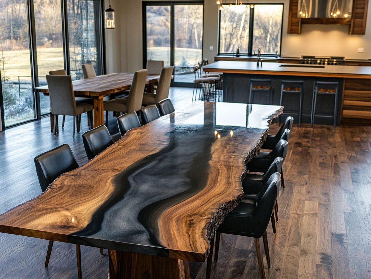 Black Epoxy Dining Table