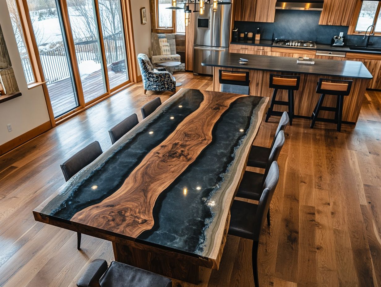 Black Epoxy Dining Table