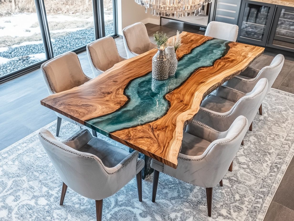 Green Epoxy Dining Table